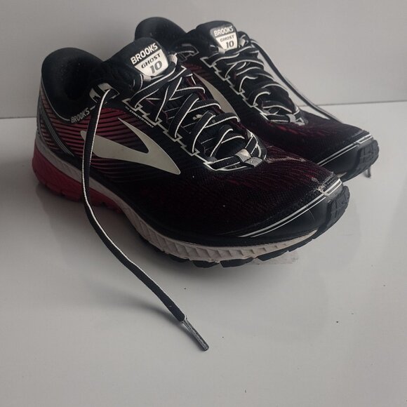 Brooks Women's  Ghost 10 1202461B067 Black Purple Running Shoes Lace Up Size 8 B - Picture 2 of 7